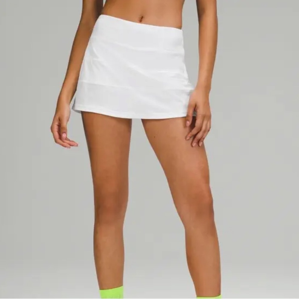 Lululemon Pace Rival Mid-Rise Tennis Skirt Color - White